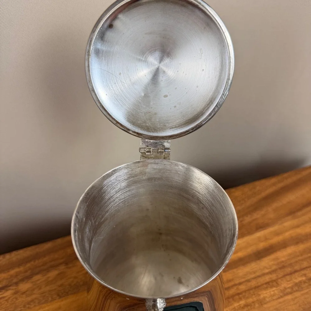 International Silver Company Silverplated Footed Coffee Pot Floral Tea Carafe